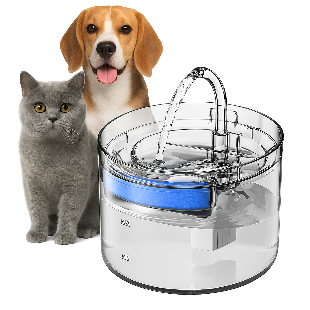Bebedero con Fuente Agua Eléctrico Para Perros Y Gatos